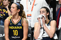 "Got me right in the face": Caitlin Clark quips as Lexie Hull hits the 'bullseye' to win sticky hand challenge