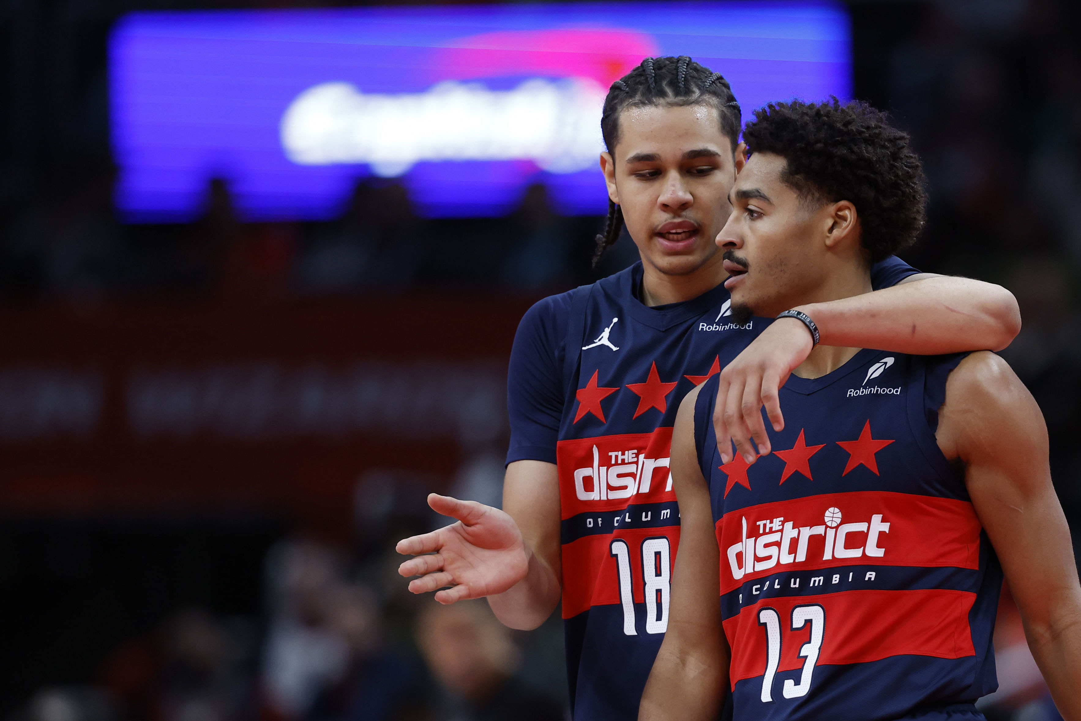 Kyshawn George and Jordan Poole of the Washington Wizards (Photo: IMAGN)