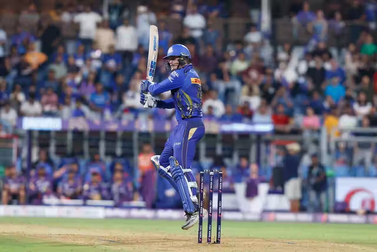 Ryan Rickelton scored an unbeaten 62 off 41 deliveries in MI&#039;s IPL 2025 clash against KKR. [P/C: iplt20.com]