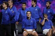 Roger Federer along with his teammates in the Laver Cup 2022 - Source: Getty