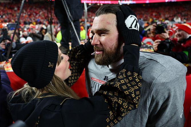 When Travis Kelce pulled Taylor Swift from Super Bowl celebration: "Let’s get the f*** out of here"
