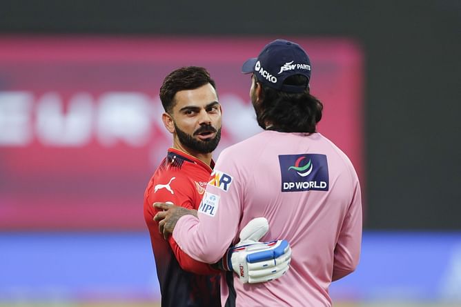 Virat Kohli teases KL Rahul about his ‘Kantara’ celebration at Chinnaswamy Stadium after DC vs RCB IPL 2025 match [Watch]