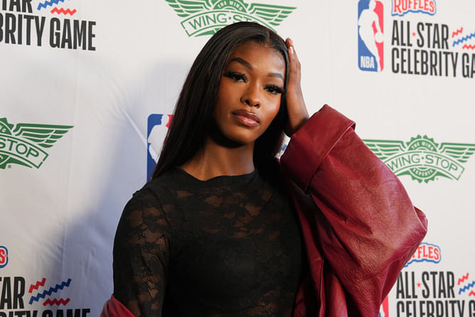 Sparks star Rickea Jackson's jaw-dropping WNBA Draft orange carpet look stuns fans