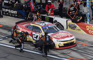 Xfinity Series driver Jeb Burton (27) pits during the United Rentals 300 at Daytona International Speedway - Source: Imagn