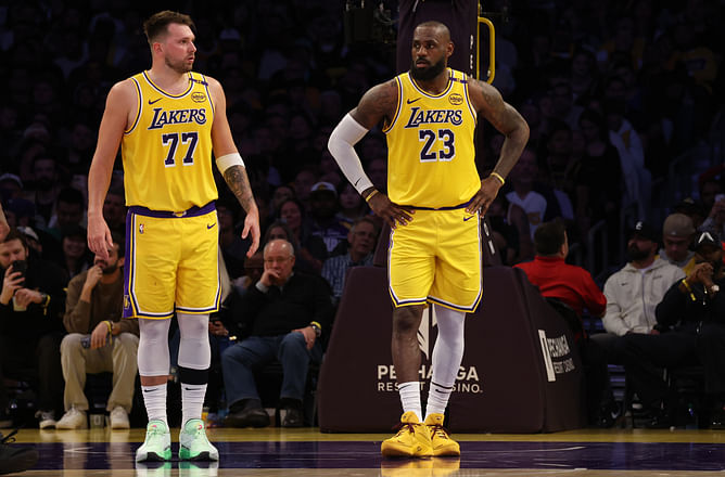 LeBron James shuts down doubters with curt two-word response to questions about contending after swinging blockbuster Luka Doncic deal midseason