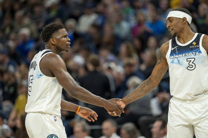 Despite his near triple-double, Anthony Edwards calls $131,000,000 wing 'MVP' of massive Game 1 win