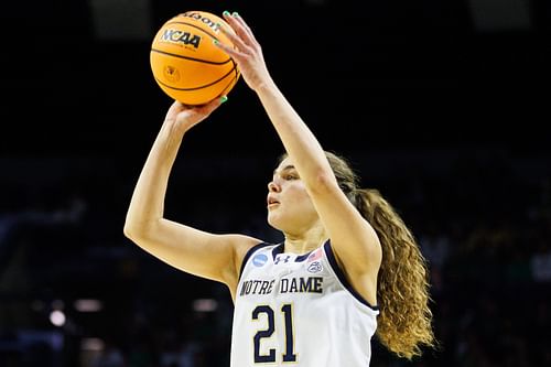 While teammate Liatu King slid out of the second round, Notre Dame's Maddy Westbeld could be a WNBA surprise. (Photo Credit: IMAGN)