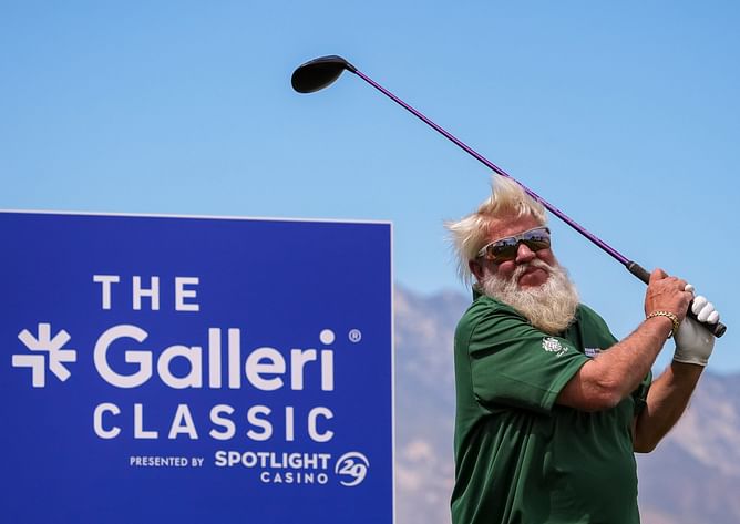 John Daly gives a thumbs-up to his partnered liquor brand’s hilarious video