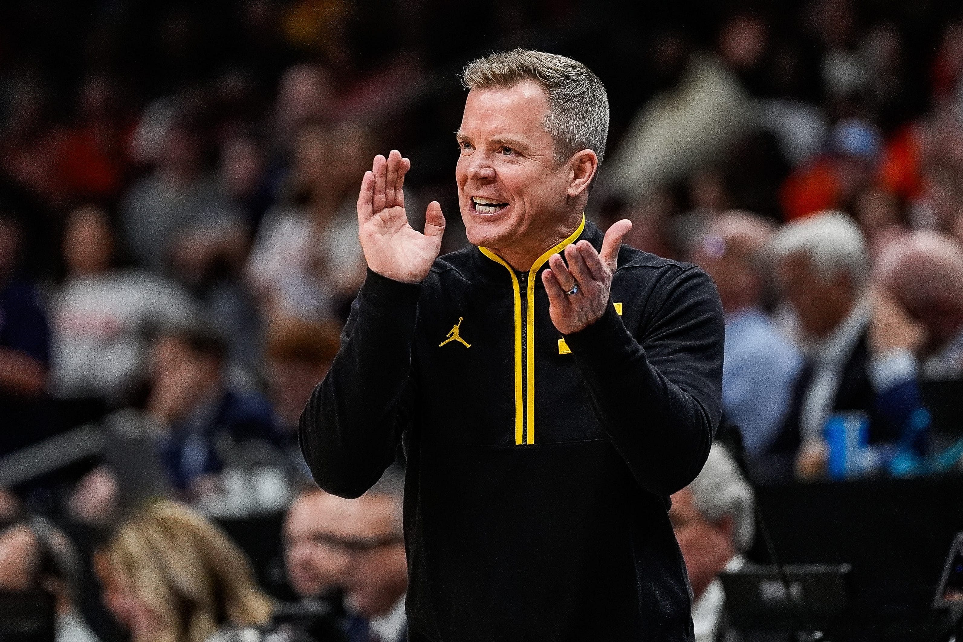 Dusty May and Michigan could be a portal spot for Sean Stewart. (Photo Credit: IMAGN)