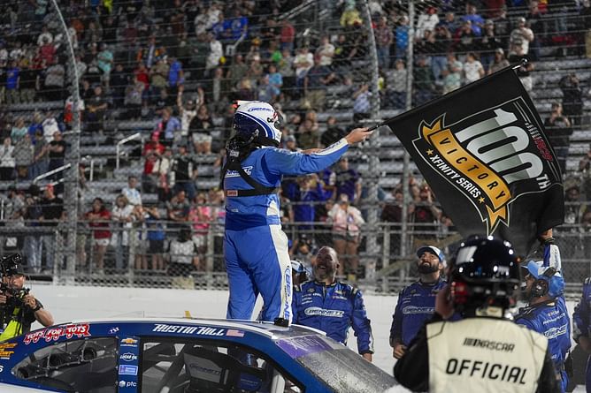 Austin Hill makes feelings known after delivering $250M-worth Richard Childress his 100th Xfinity win