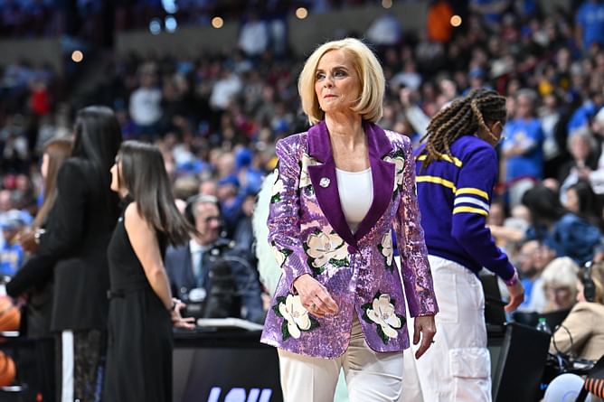 Kim Mulkey outfit: LSU head coach steps out in style sporting sequined jacket