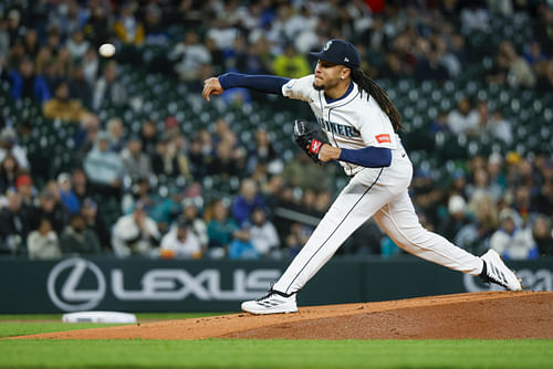 Luis Castillo is on the mound today (Imagn)