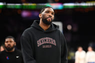 The oft-injured Joel Embiid could be a teammate for Will Riley with the Philadelphia 76ers. (Photo Credit: IMAGN)