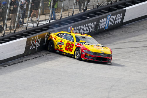 Joey Logano hit the wall off turn two at Bristol Motor Speedway - Source: Imagn