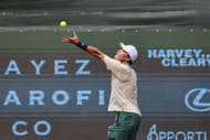 Nakashima serves in the U.S. Men's Clay Court Championship - Source: Getty