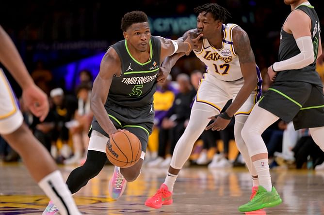 Timberwolves' $28,491,576 guard makes bold prediction after Anthony Edwards and Co. humble Lakers in Game 1