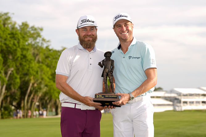 Justin Thomas credits replacement caddie for RBC Heritage victory: "We didn't know what was going to happen"