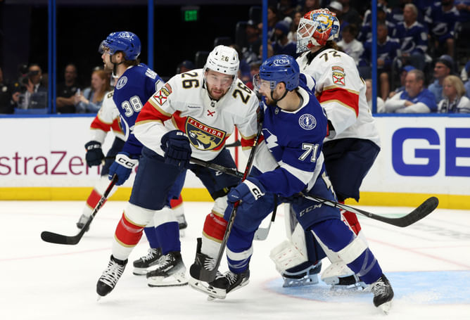 Lightning star Brandon Hagel casually brushes off concern over blowout loss to Panthers in Game 1