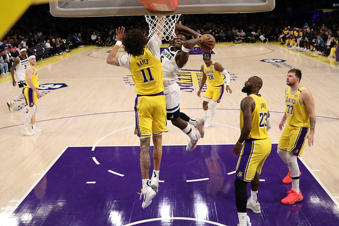 $39.5B brand dishes savage reaction to Anthony Edwards' playoff poster decimation on Lakers' Jaxson Hayes on X