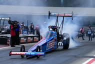 NHRA top fuel driver Tony Stewart during American Rebel Light qualifying. Source: Imagn