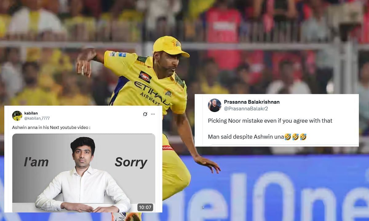 अश्विन को सोशल मीडिया पर आलोचना झेलनी पड़ रही है (Photo Credit: BCCI, @kabilan_7777, @PrasannaBalakr2)