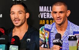 Michael Chandler shares three-word reaction as Dustin Poirier is set to be the desk analyst at UFC 314