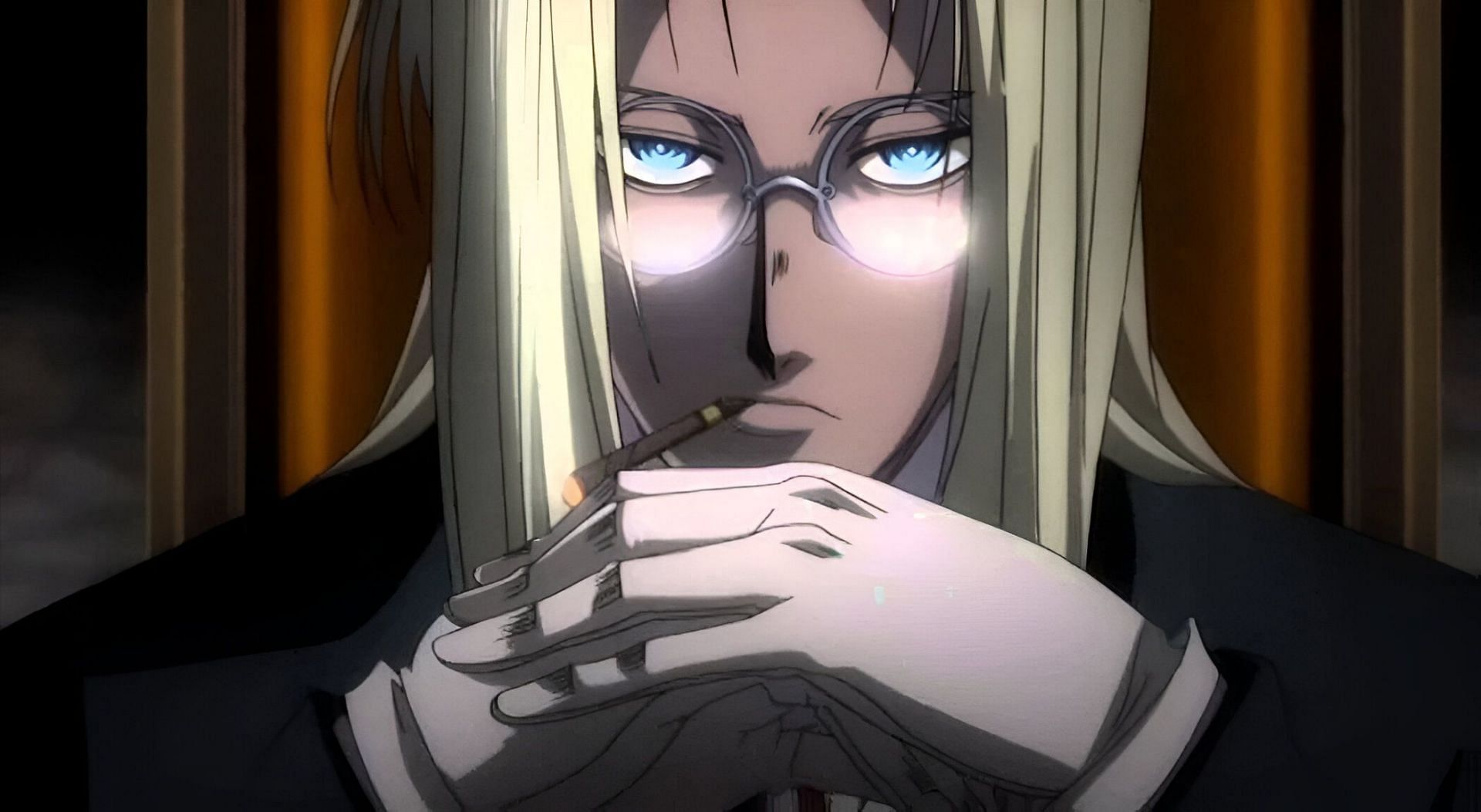 One of the anime characters who aren&#039;t Japanese, Integra Hellsing (Image via Gonzo Studios)