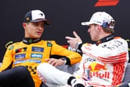 Lando Norris (L) and Max Verstappen (R) at the post-qualifying press conference for the F1 Grand Prix Of Japan - Source: Getty