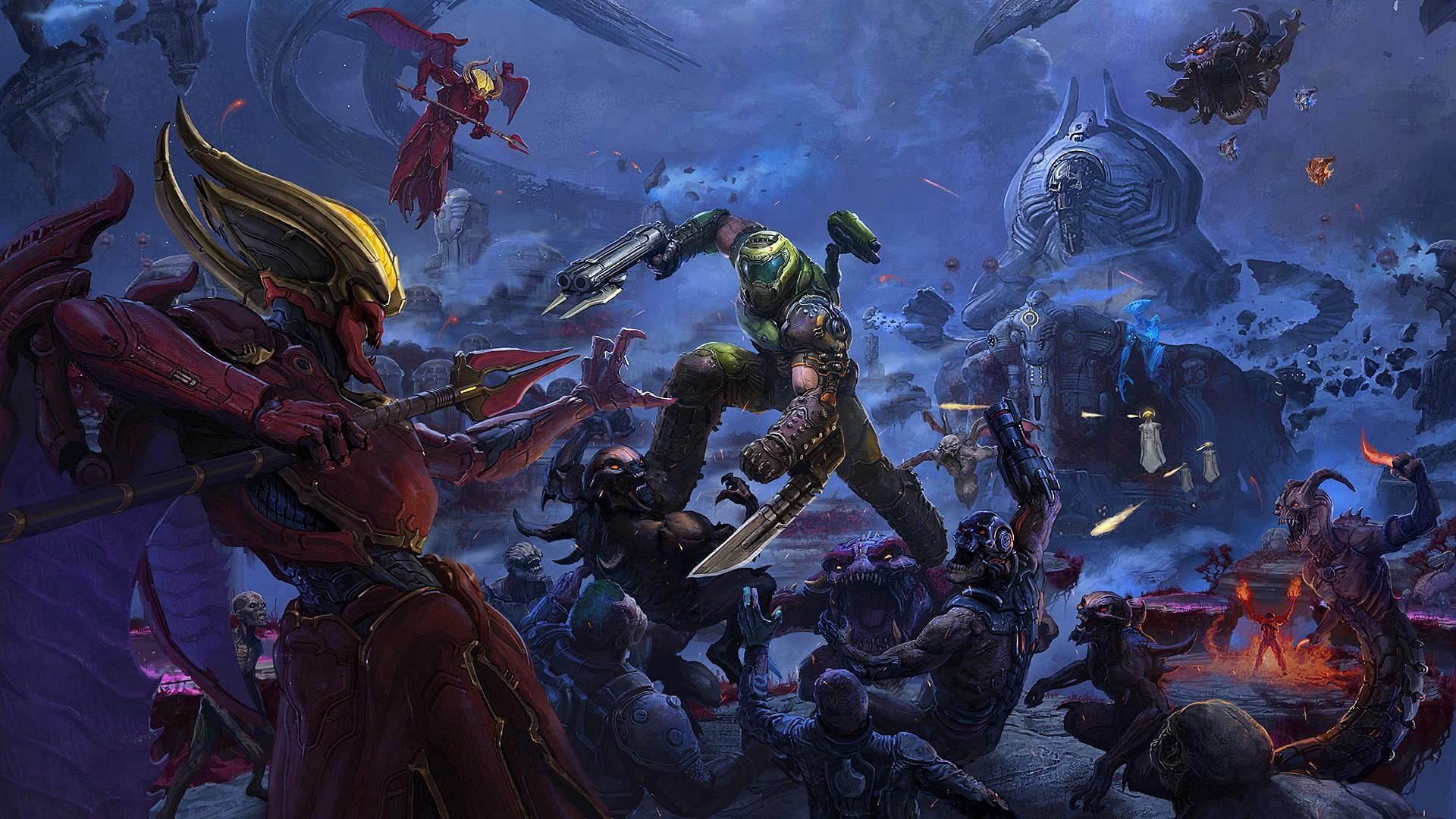 The Slayer is a name that all demons fear (Image via Bethesda Softworks)