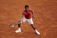 Monfils plays a forehand in the Rolex Monte-Carlo Masters - Source: Getty