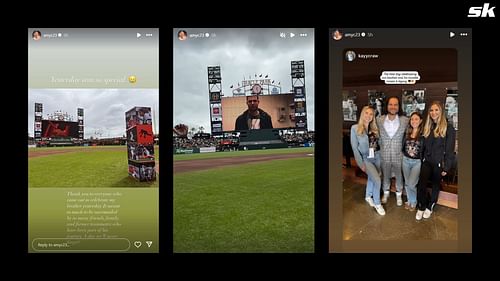 Screenshot from the story on Instagram via @amyc23