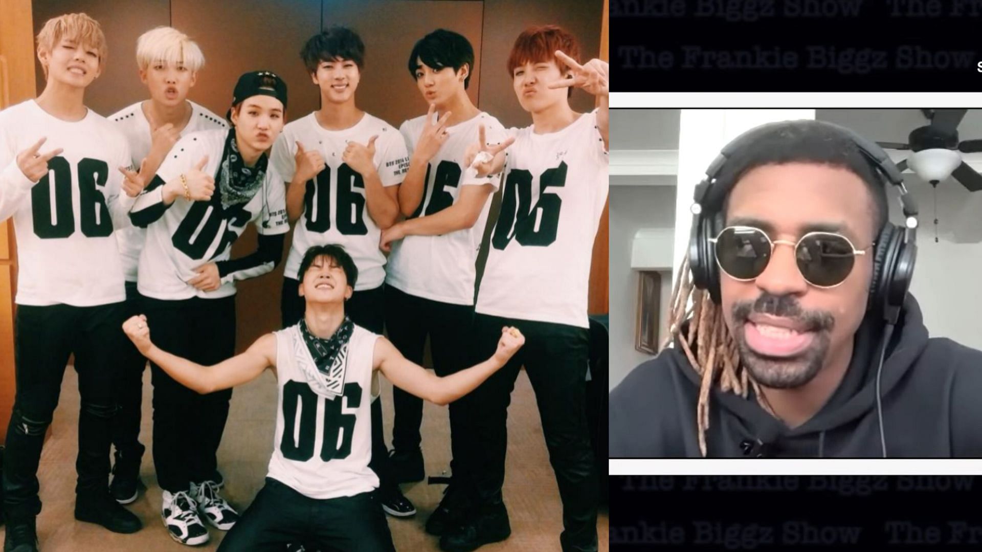 Nate Walka alleges BTS sabotage attempts by SM Entertainment during American Hustle Life (Images via YouTube/@frankiebiggz &amp; X/@bts_bighit)