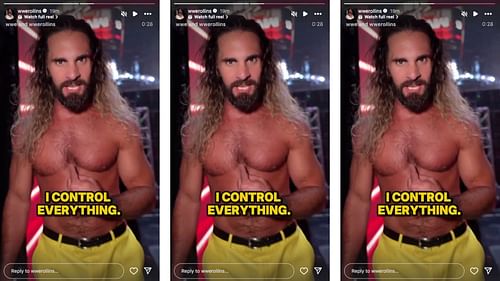Rollins delivered a message following RAW. [Image credit: Seth Rollins' Instagram story]