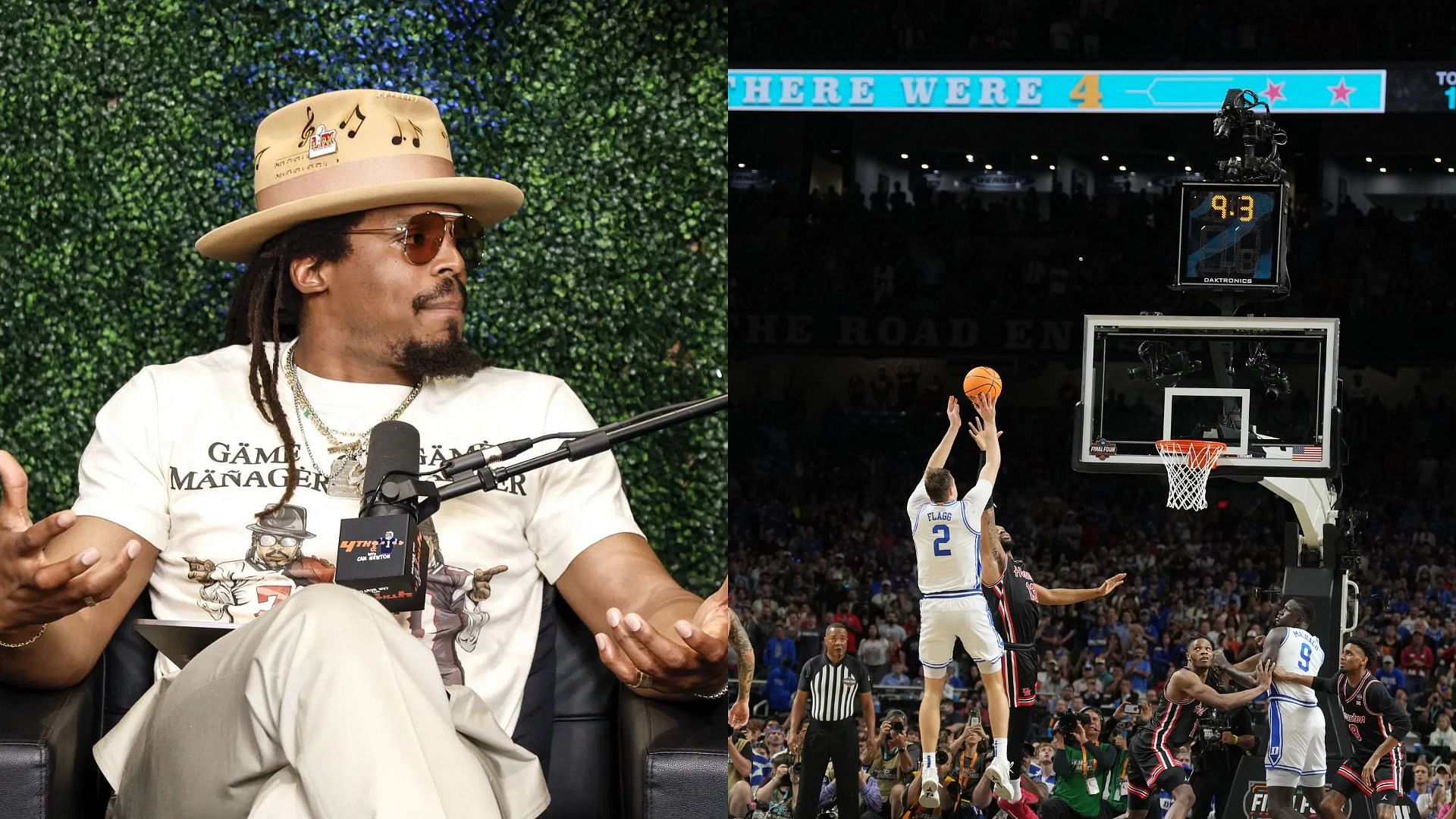 Cameron Newton and Duke vs. Houston. - Source: Don Juan Moore, Getty &amp; Robert Deutsch, Imagn