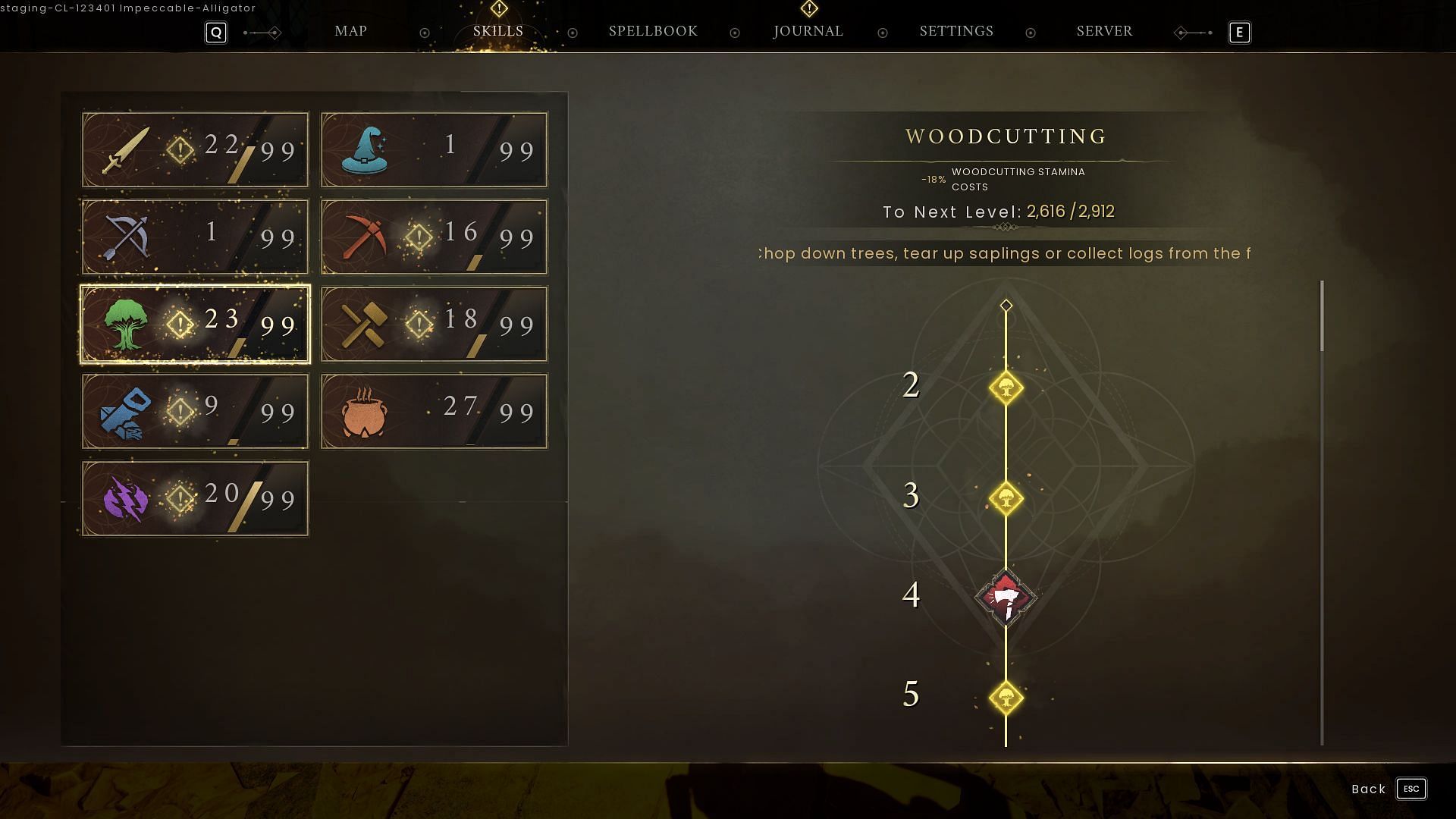 All Woodcutting RuneScape Dragonwilds Skills (Image via Jagex Ltd // Sportskeeda Gaming)
