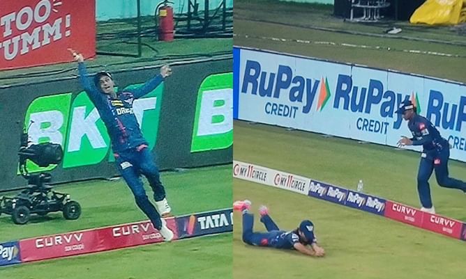LSG vs PBKS: आयुष बदोनी-रवि बिश्नोई की बाउंड्री पर दिखी जबरदस्त जुगलबंदी, पकड़ा हैरतअंगेज कैच; देखें वीडियो