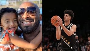 Carlos Boozer reacts to son Cayden Boozer's shot being compared to NBA legend Kobe Bryant's 2007 game-winner