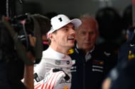Max Verstappen (1) is seen talking with his team in the garage preparing for the last free practice of the F1 Grand Prix of Japan 2025 at Suzuka Circuit on April 5, 2025 - Source: Getty