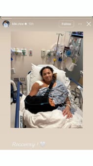 Rice's post-surgery IG story from the hospital on April 16 | @kiki.rice/ig