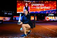 Ostapenko with the winners trophy in Stuttgart - Source: Getty
