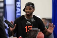 Shedeur Sanders at 2025 NFL Scouting Combine - Source: Getty
