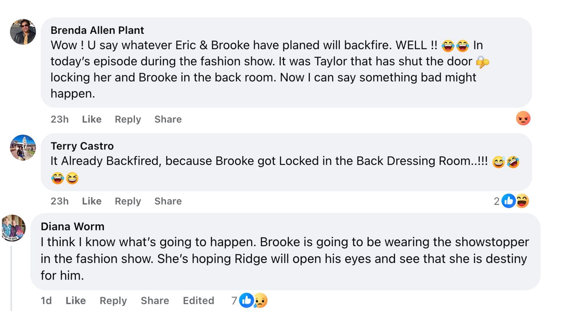 Screenshot from a Facebook post (Image via Facebook/@The Bold and the Beautiful✅)