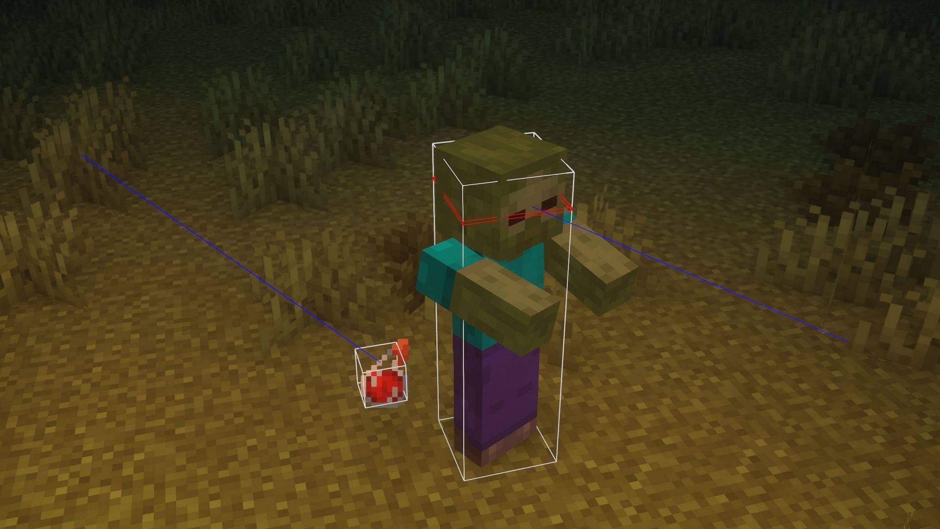 The splash potion&#039;s effect intensity will change according to the distance between its and the entity&#039;s hitboxes (Image via Sportskeeda Gaming || Mojang Studios)