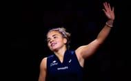 Jasmine Paolini of Italy celebrates defeating Jule Niemeier of Germany in the second round on Day 4 of the Porsche Tennis Grand Prix | Source: Getty
