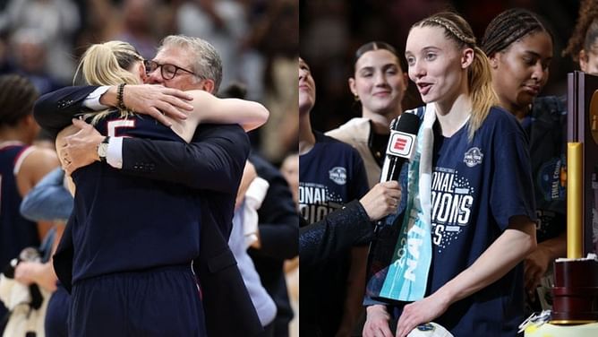 Paige Bueckers gets candid on what she'll miss the most and least about UConn HC Geno Auriemma: "He's annoying but yeah you love him for it"