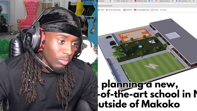 Kai Cenat says storms messed up the school he is helping build in Nigeria, shows concept art for million-dollar project