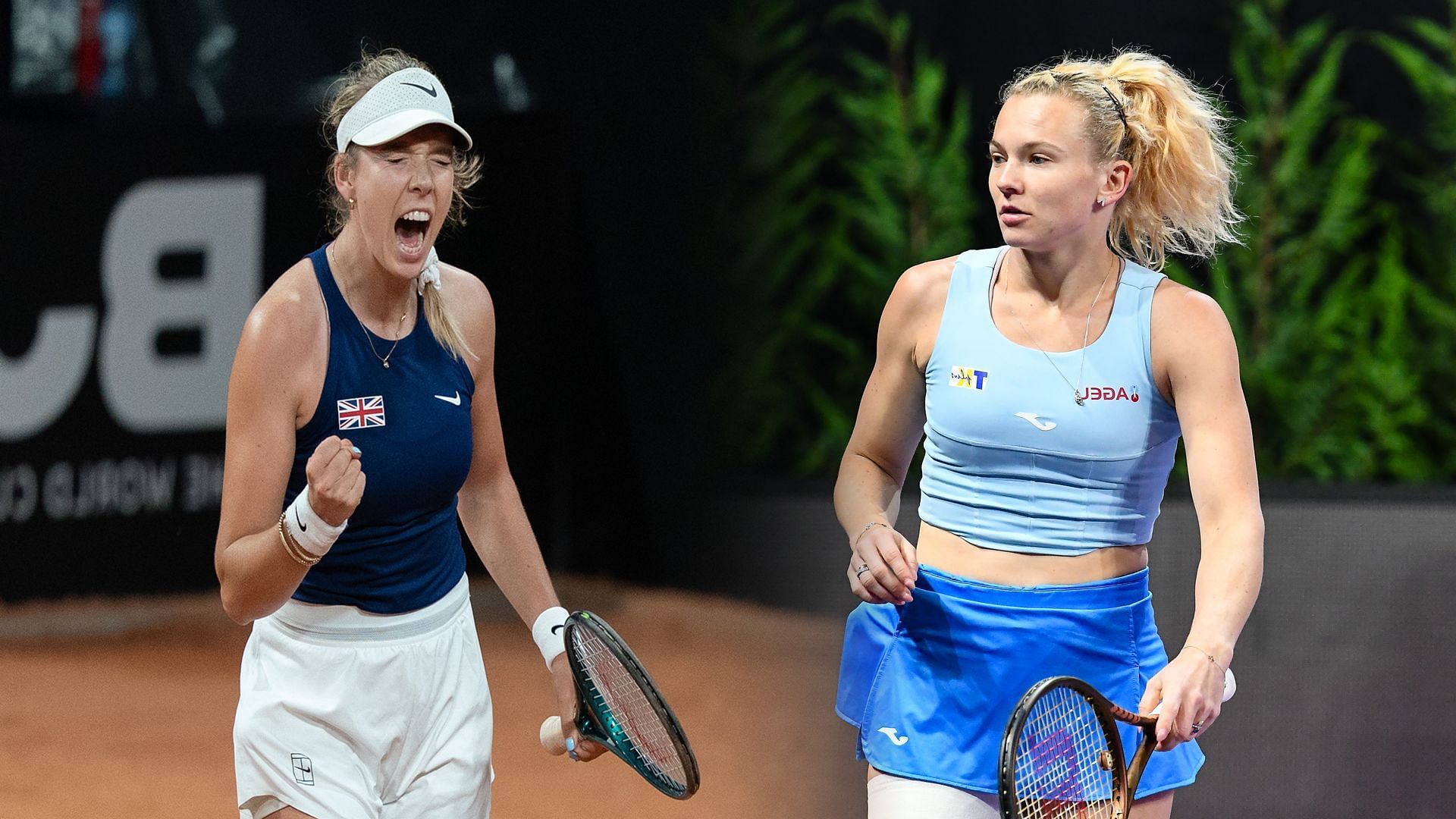 Katie Boulter (L) &amp; Katerina Siniakova (R) (Source - GETTY)