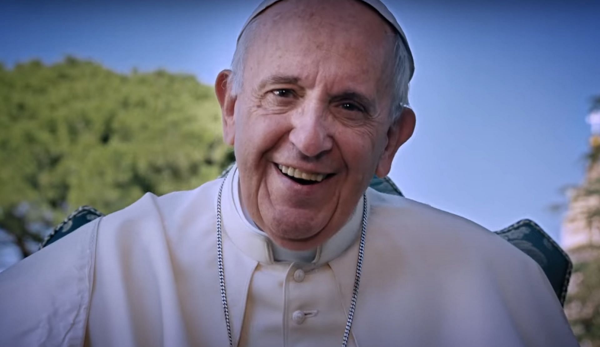 Pope Francis in a still from Pope Francis: A Man of His Word (Image via YouTube/Focus Features)
