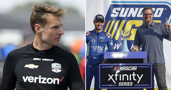 NASCAR stars Dale Jr. and Kyle Larson exchange banter about Will Power