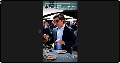 Carlos Sainz at the Madrid Grand Prix inauguration. Image: @carlossainz55 via Instagram